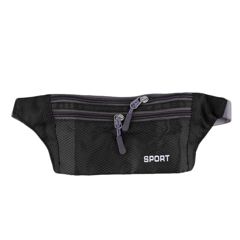 Synthetic Adjustable Strap Unisex Pocket Sling Bag Sports Running Travel Security Waist Bum Bags free: Default Title