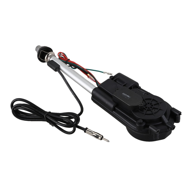 Car Electric Aerial Radio Automatic Booster Power Antenna Kit Black: Default Title
