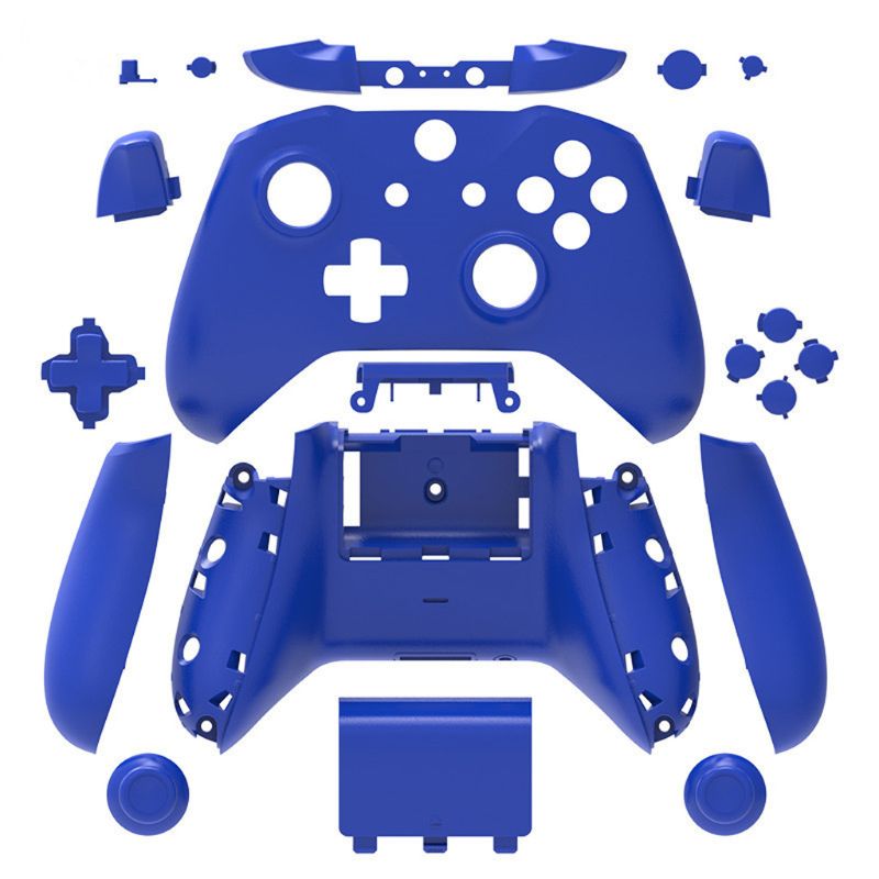Shell For Xbox One Slim Replacement Full Shell And Buttons Mod Kit Matte Cover: Blue