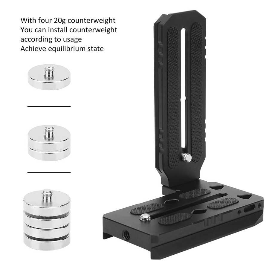 Camera Stabilizer Vertical Shooting Board with Counterweight for Zhiyun Weebill/Weebill S Stabilizer Quick Release Plate
