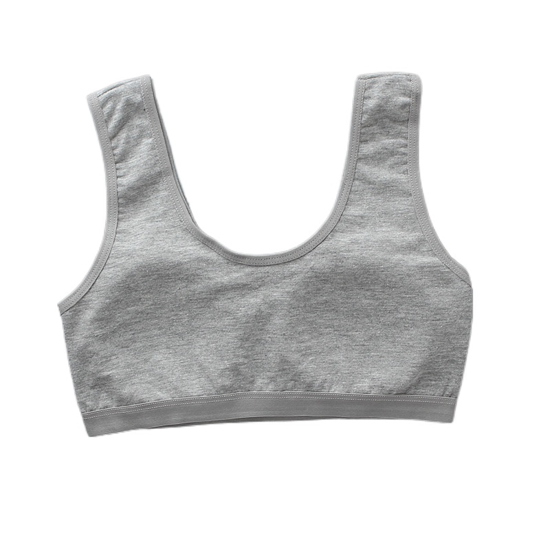 Mädchen Spitzen jugendlich Bh Kind Dessous Büstenhalter Weste Freies Rohr Panzer Thema Unterwäsche Racerback Teenager Streetwear XS 7-14T 12 13 11 9: grau