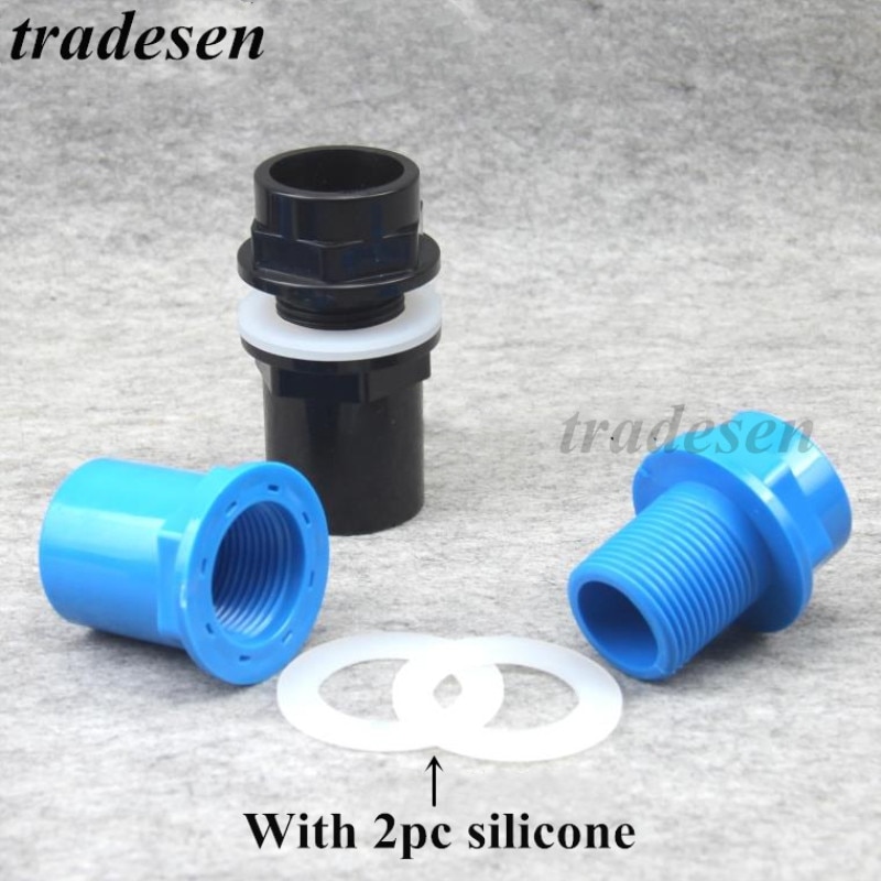1Pcs I.D.20-50mm Thicken Aquarium Drainage Connector Fish Tank PVC Pipe Drain Joint Garden Home Hydroponic Water Tube Fittings