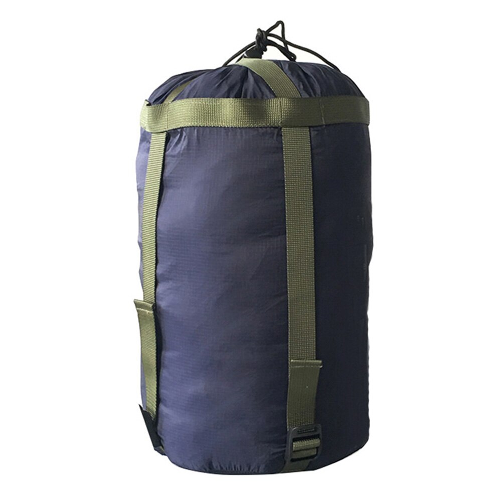 Udendørs rejse sovepose telt sengetøj bærbar nylon kompression sportspakke bære vandreture sæk camping: Mørkeblå