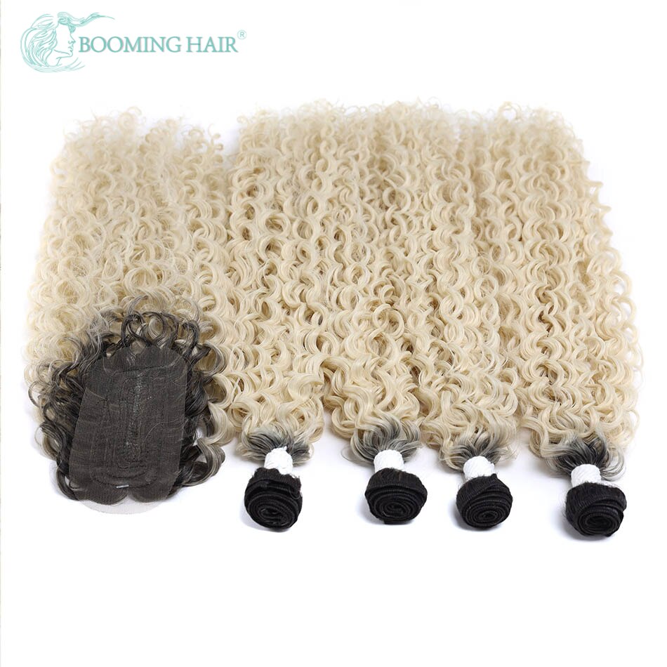 Natuur Haar Afro Water Wave Hair Extensions Bundels Zwart 5 Stks/partij Hair Extensions Zachte Synthetische Wave Haar