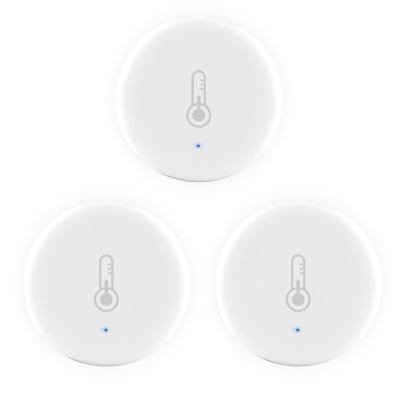Tuya/SmartLife-Sensor de temperatura y humedad inteligente ZigBee, dispositivo que funciona con Zigbee Hub a través de Alexa y Google Home, de 1 a 5 uds.: 3 Pcs