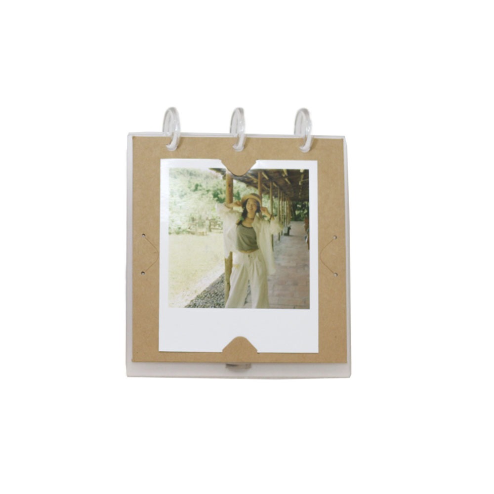 Horizontal/Vertical Display Flip Photo Album Holds 20-40 Photos Self Standing Desktop Photo Frame Double Sided Display: PURPLE