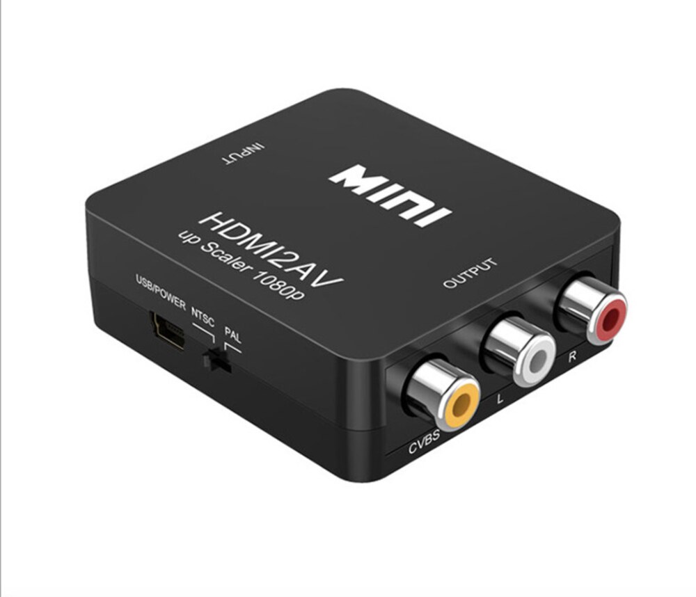 Adaptateur de détartreur HDMI vers AV HD 1080P convertisseur vidéo Composite boîtier HDMI vers RCA AV/CVSB L/R vidéo Mini HDMI2AV Support NTSC PAL