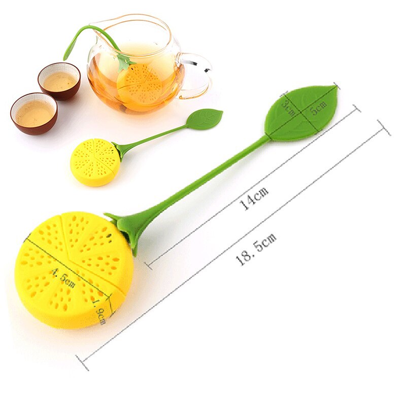 1Pc Thee Infusers Portable Food Grade Silicone Lemon Vorm Thee Filter Bal Afternoon Tea Innovatie Filter Thee infus