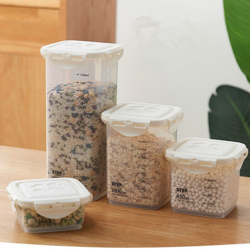4-volumen versiegelt kunststoff dosen, küche lagerung Kasten, transparent lebensmittel Container kühl zu halten, neue B1 transparent Container WJ112714