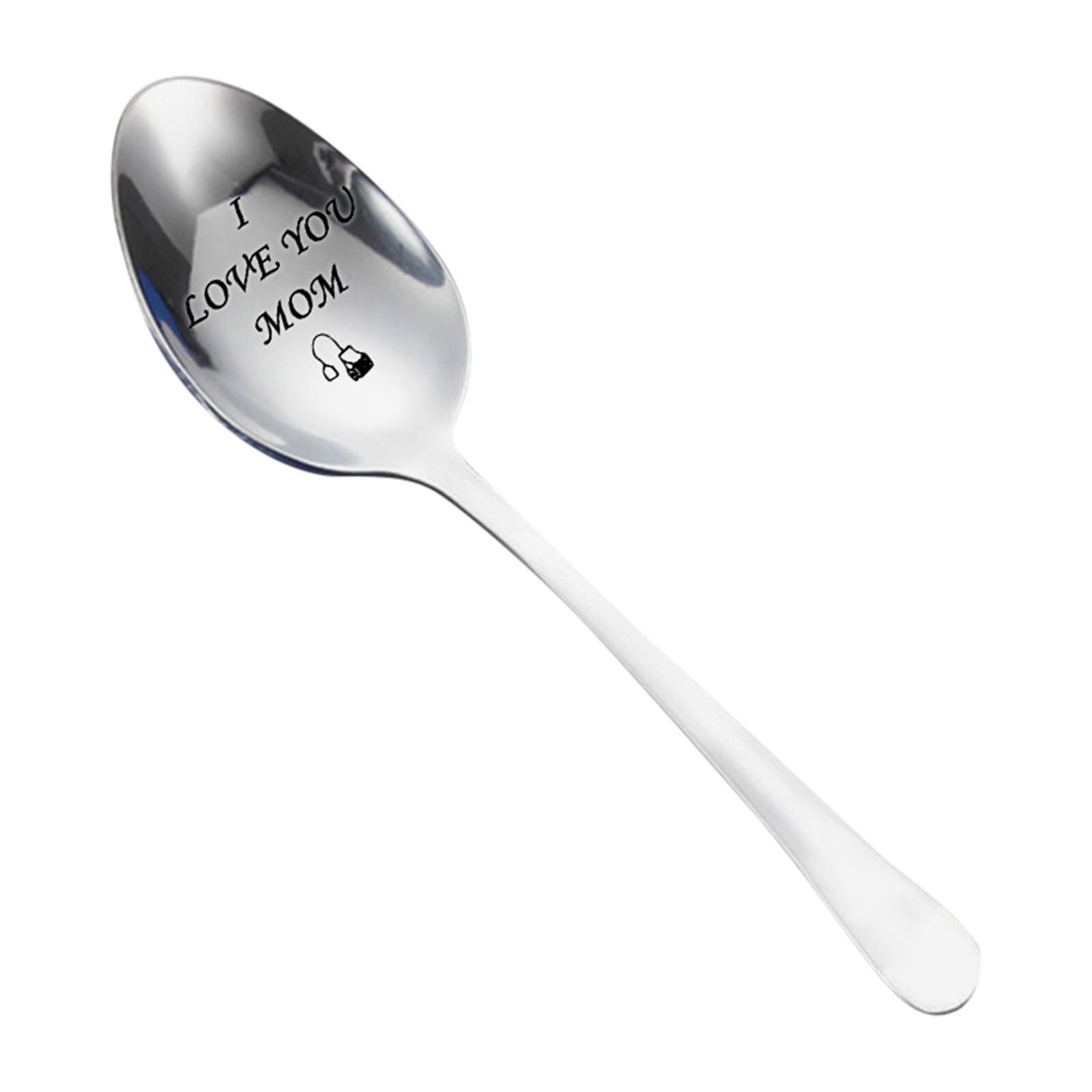 Engraved Spoon Best for Husband Madam Family and Friends Tableware stainless steel soup spoon Engraved Spoon kitchen: G