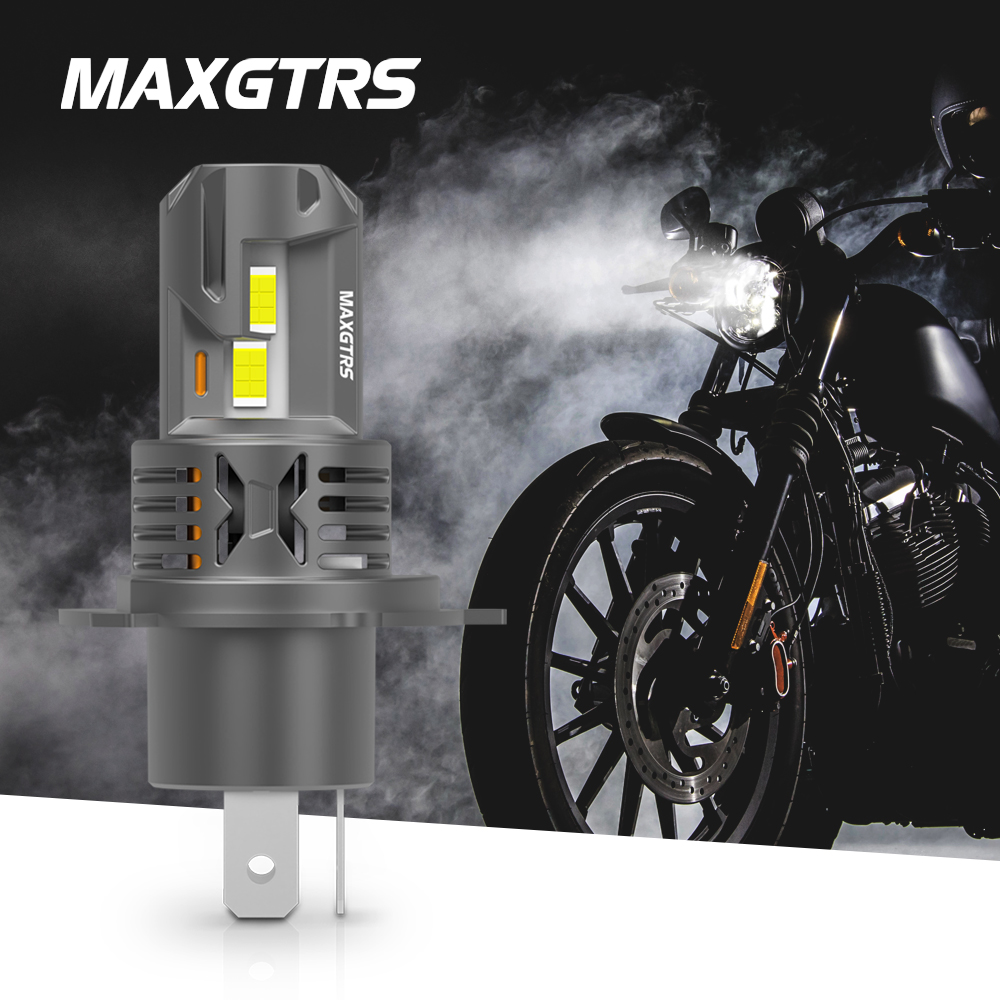 1 pièces H4 Moto phare LED ampoule H4 HB3 LED Moto lumière feux de croisement phare Moto lumière LED 6000K blanc blanc