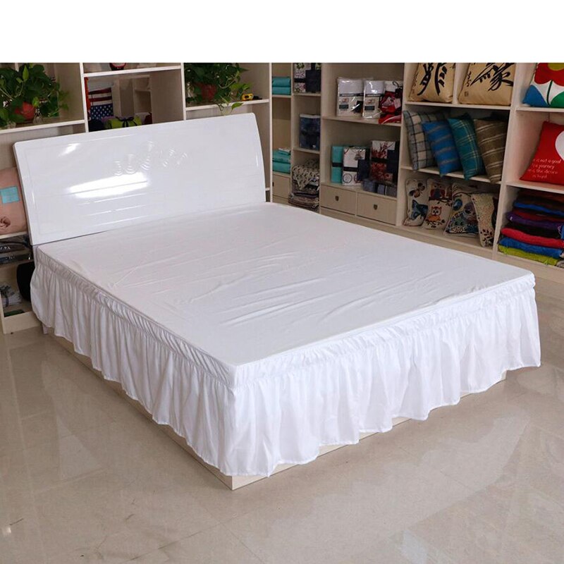 Bedrok effen kleur bedrok vier hoeken met elastische band geborsteld queen/kingsize rokken (zonder kussensloop) bed basishoes (Munaizi, 150 x 200 x 45 cm, 1 stuk