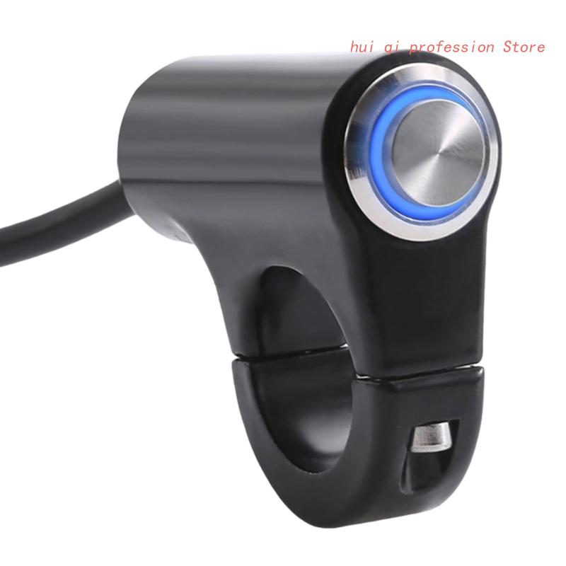 Motorrad Lenker Schalter Auf aus drücken Taste Schalter Motorrad stimmen Teil 22mm 7/8'' Universal- J60F: Blau