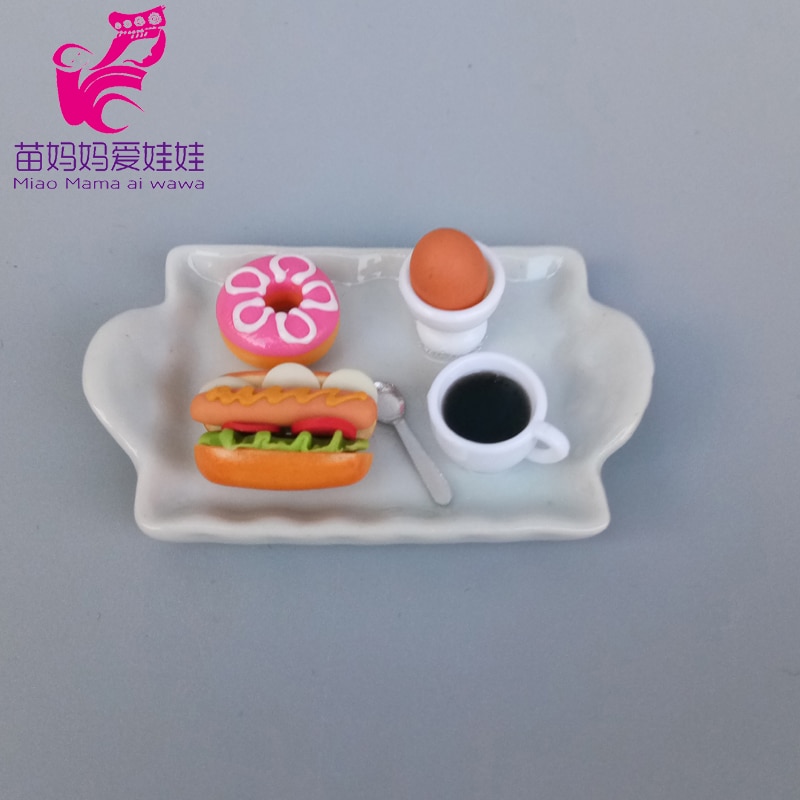 Dukkehus donuts gør-det-selv tilbehør dessert vitrine 1/6 bjd  ob11 blythe dukke foof model tilbehør
