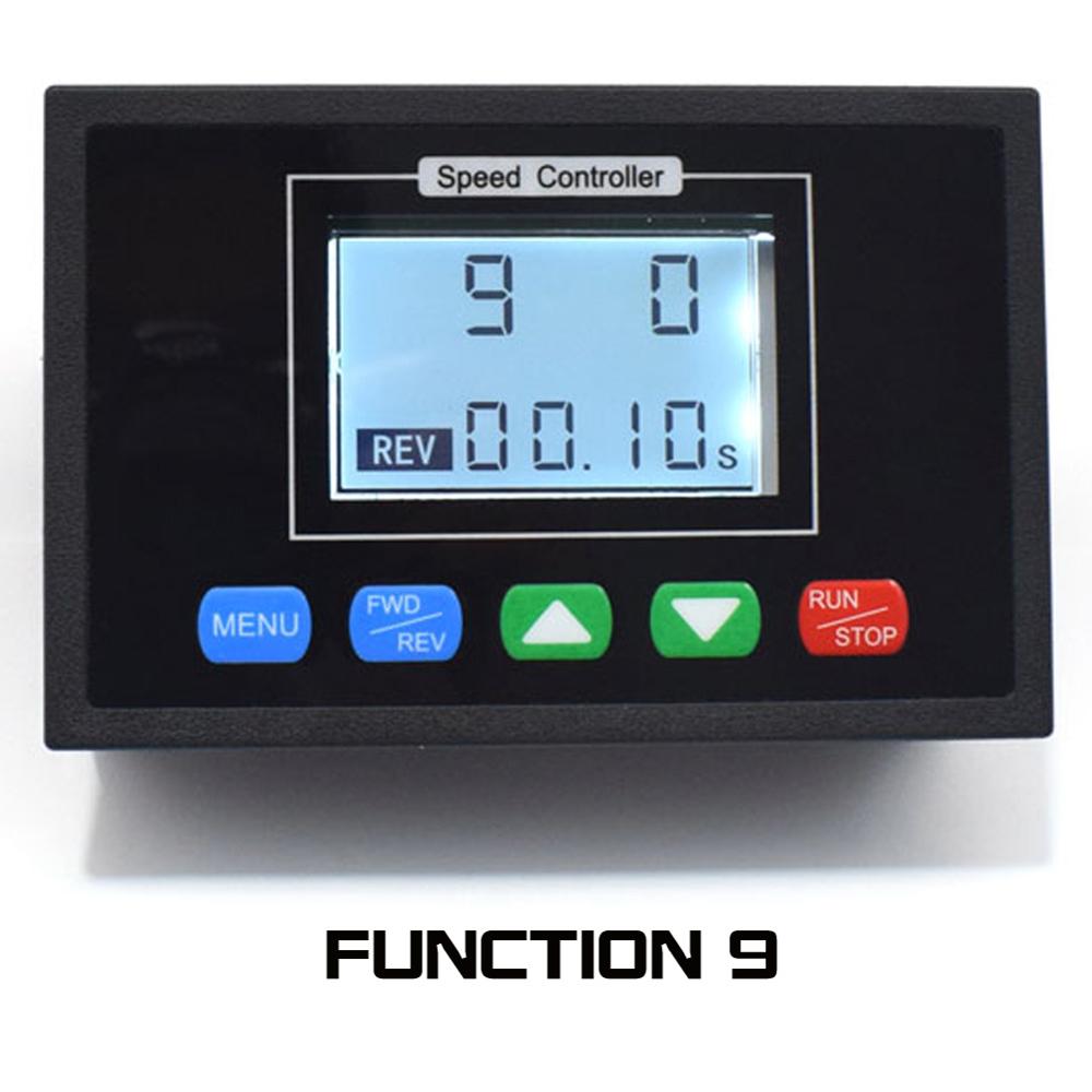 DC Motor Speed Controller LCD Smart Digital Display 0~100% adjustable 60A PWM Timing Reversible Remote control12-48V Black
