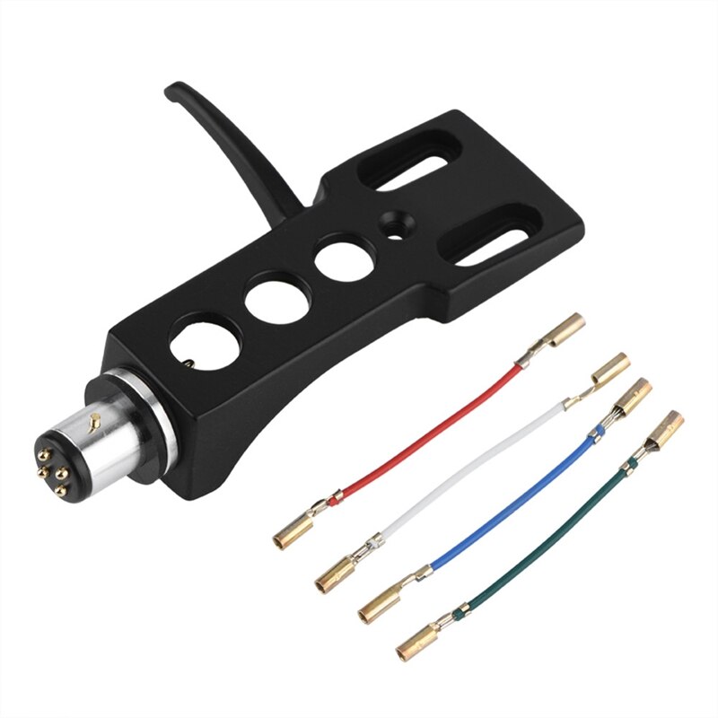 Cabezal giratorio negro para Technics, para otros tocadiscos, contactos de 4 pines, aptos para tocadiscos