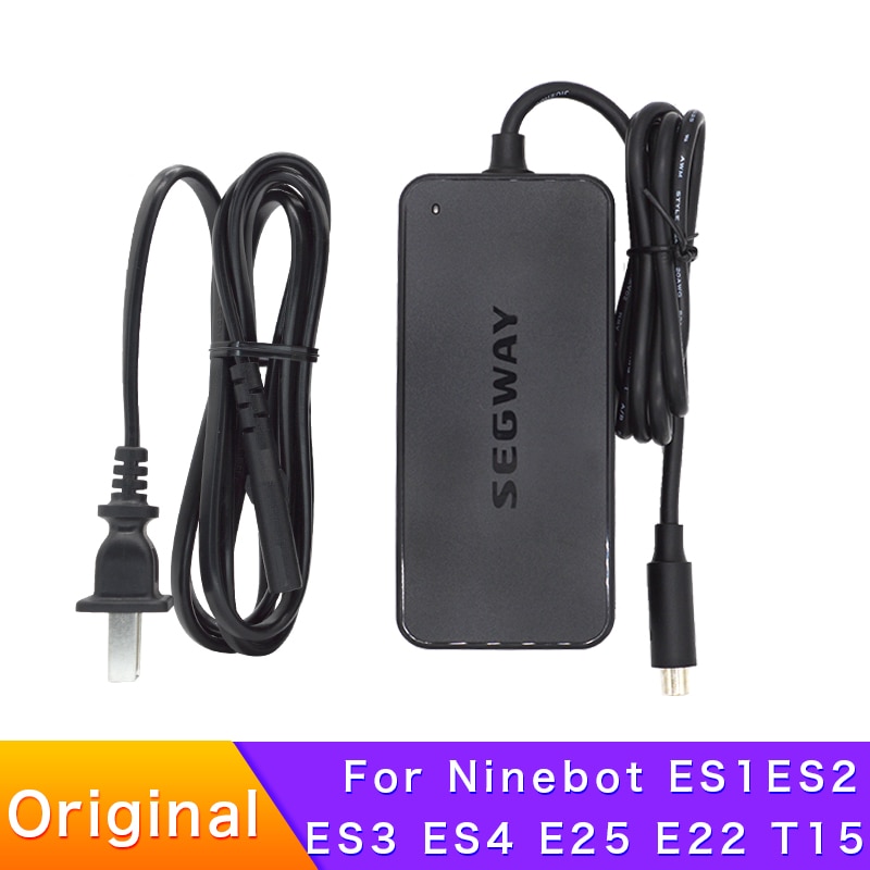 Original Charger for Segway Ninebot Kickscooter ES1 ES2 ES3 ES4 E22 E25 T15 Electric Scooter Charger Adapter Accessories