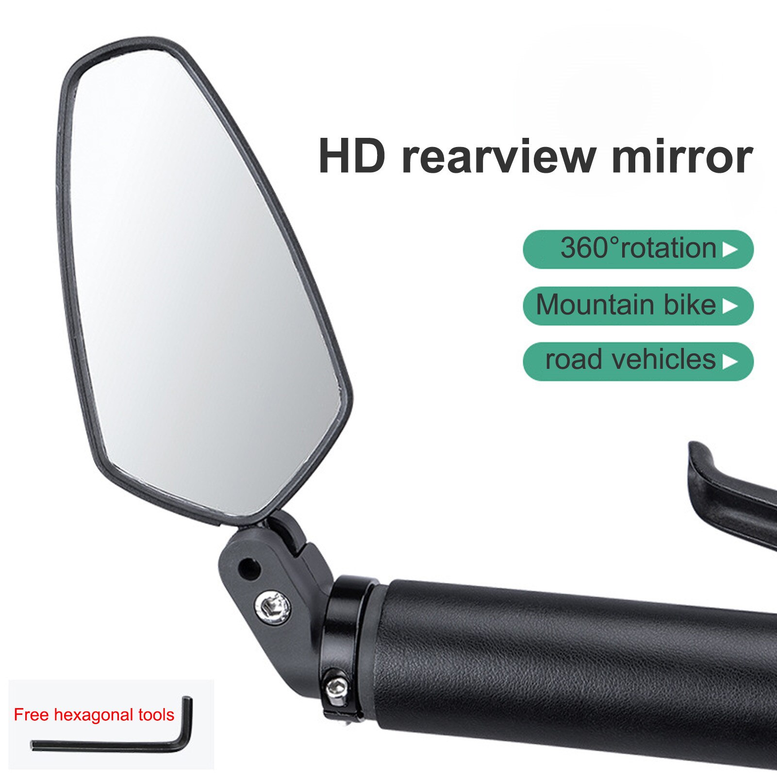 Espejo retrovisor ajustable para manillar de bicicleta de montaña, accesorios para ciclismo, plegable