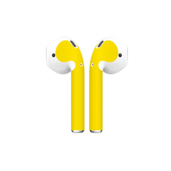Fijne Huid Sticker Voor Apple Airpods Air Pods Oortelefoon Sticker Oortelefoon Accessoires: Yellow
