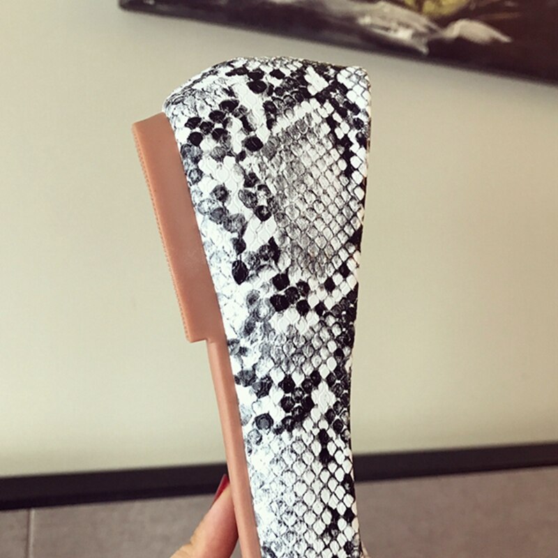 Mvvjke lente/herfst dames loafers dames platte hak schoenen slangenprint instappers spitse neus casual schoen
