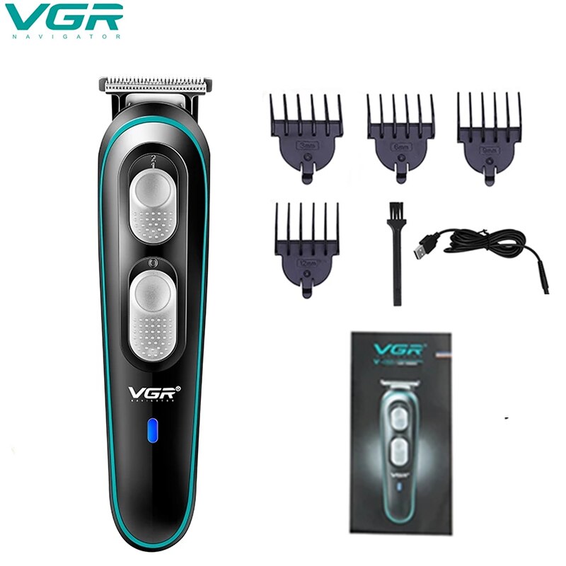 Cortadora de pelo eléctrica VGR, máquina de afeitar a prueba de agua, máquina de afeitar de barba, cortadora de pelo , máquina de corte de pelo USB para hombres cortadora de pelo maquinilla de cortar pelo: V055