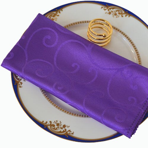 1 stück 20 "x 20" Tuch Leinen Servietten Hochzeit Restaurant Polyester Abendessen Servietten Tisch Dekor: LILA