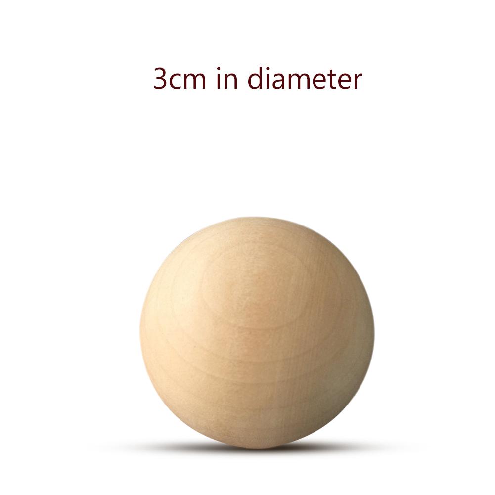 Diy jord maleri massivt træ runde kugle manuel diy tilbehør træ farverige store malede kugle dekoration: 3cm