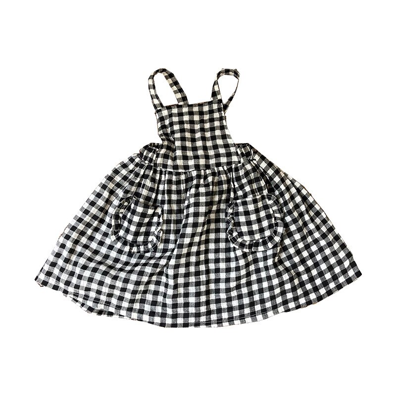 Gonna con cinturino scozzese in filato di cotone per bambini coreani primavera estate 2022: 120cm