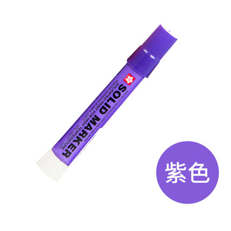 Color Solid Paint Pen Underwater Writing Industrial Crayon Multi-purpose Steel Rubber Wood Board Waterproof Durable Marker Pen: PURPLE