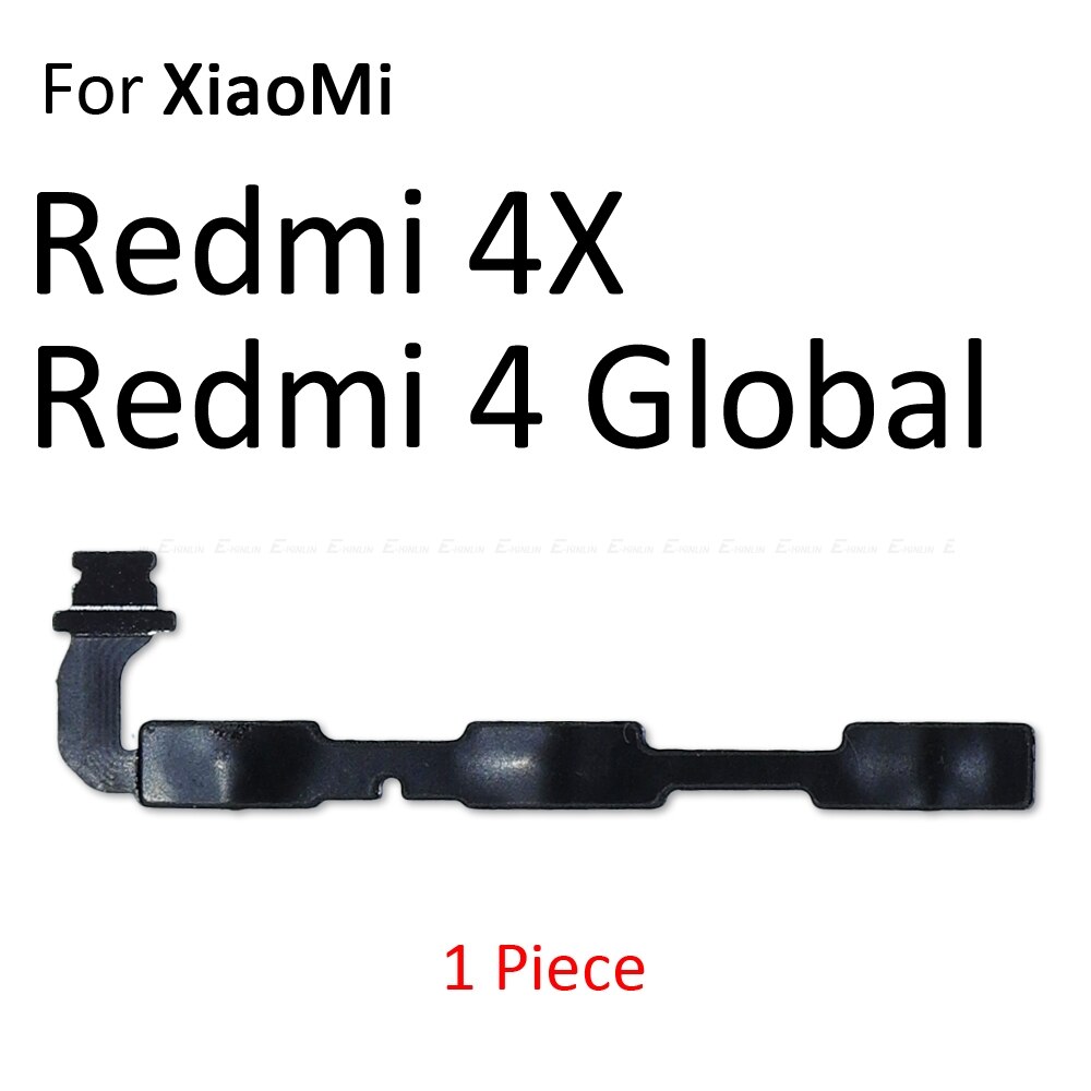 Volumknapp strømbryter på av-knapp fleksibel kabel til xiaomi redmi 3x 3s 4a Merk 7 6 2 5a 6a 5 Plus 4 3 pro 4x global: til redmi 4x