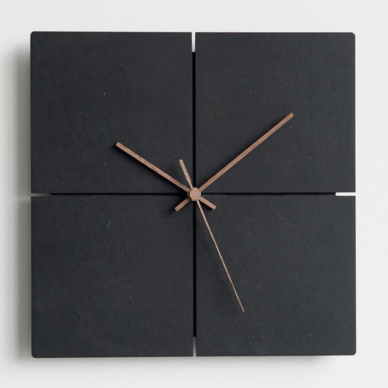 Nordic Minimalistische Wandklok Zwarte Woonkamer Klokken Persoonlijkheid Huishoudelijke Stille Muur Horloges Home Decor: B