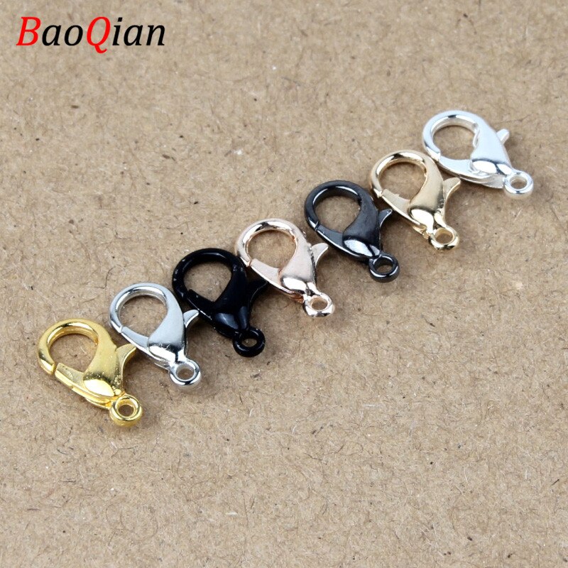 50PCS Alloy Lobster Clasp Hook For Jewelry Making DIY Necklace Bracelet Connector Closure Accessories
