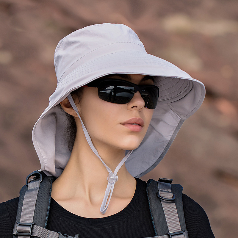 Verão Cor Sólida Bow Tie Bucket Hat para As Mulheres Xaile Integrado Sun Hat Outdoor Anti-UV Pesca Hat Senhoras Praia Caminhadas Hat