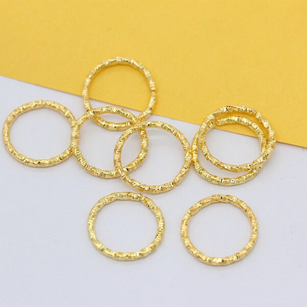 50pcs 8-20mm Round Jump Rings Twisted Open Split Rings jump rings Connector For Jewelry Makings Findings Supplies DIY: gold / 1.8x18mm