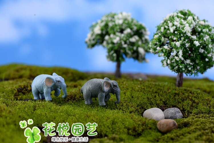 2 Pcs Leuke Kleine Olifant voor Miniatuur DIY Decoraties