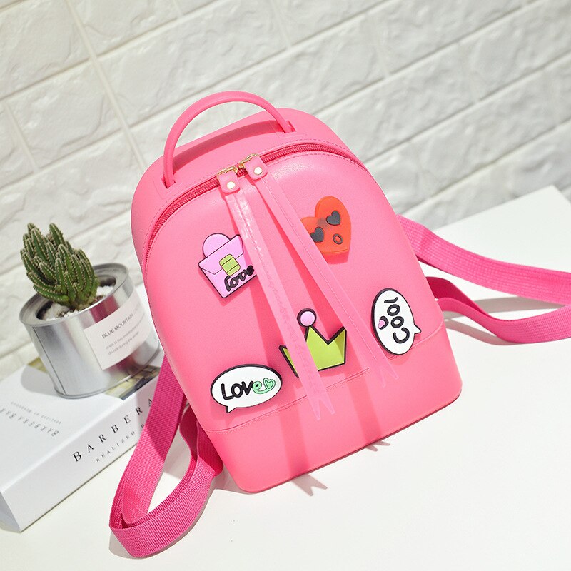 Schooltas voor meisjes jelly strandtas mochila escolar menina mochila infantil rugzakken voor adolescente meisjes bolsa feminina: Rozenrood