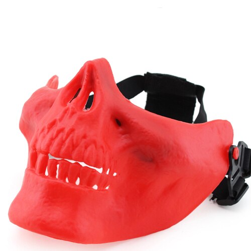 Emiraten M03 skelet Half Gezicht Maskers Schedel Skelet Masker Voor Halloween Dansen Rekwisieten Levert: Red