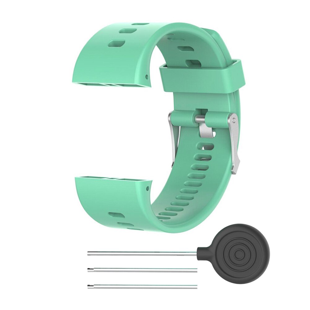 Bracelet en Silicone pour Polar V800 montre intelligente réglage de remplacement Sport bande étanche pour Polar V800 bracelet de montre bracelet: Teal blue