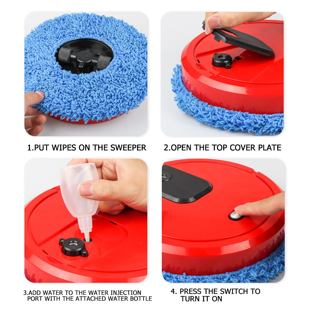 360° Rotate Household Charging Vacuum Cleaner Rotary Mopping Machine Sweeping Robot USB Charging Sweeping and Dragging