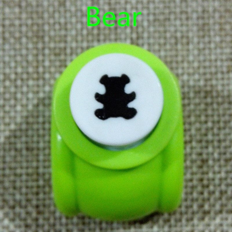 1 PCS Kid Child Mini Printing Paper Hand Shaper Scrapbook Tags Cards DIY Punch Cutter Tool 16 Styles: bear