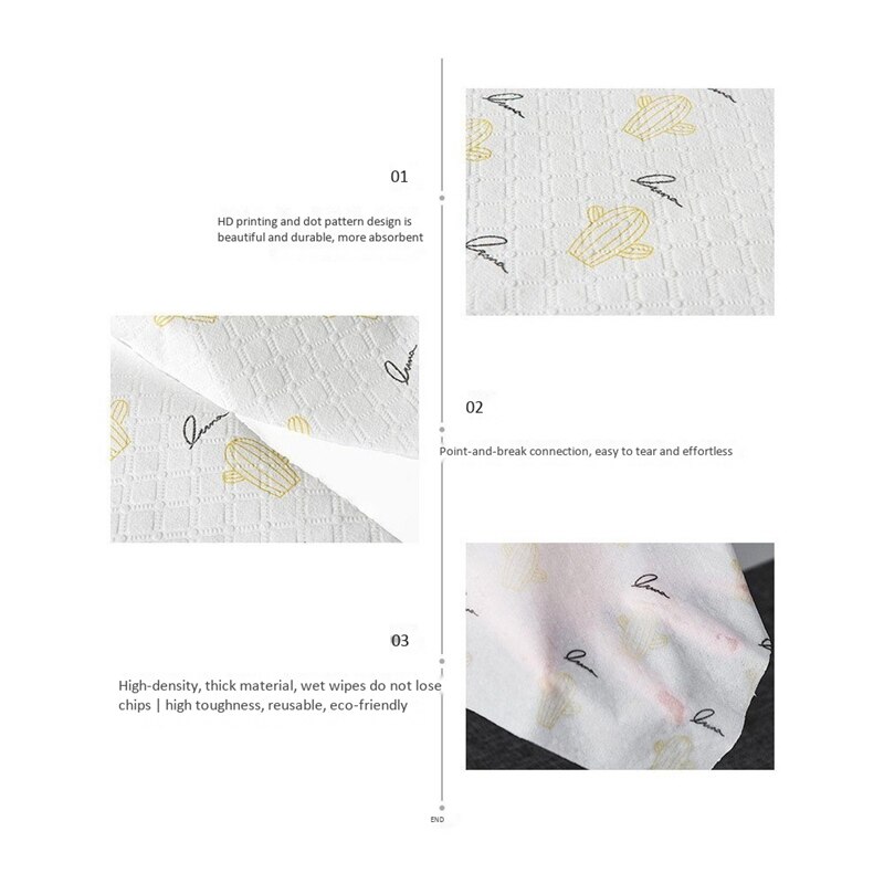 2 Rolls Nordic Kitchen Paper Absorbent and Water-Absorbent Deep-Fried Kitchen Paper Kitchen Paper Towel