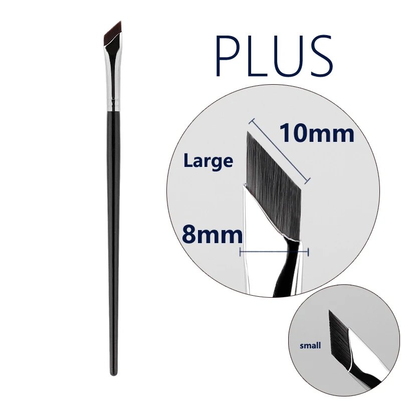 Pincel delineador de ojos con hoja mejorada, pincel plano para cejas de ángulo fino ultrafino debajo de los ojos, pincel de maquillaje, pinceles para detalles precisos