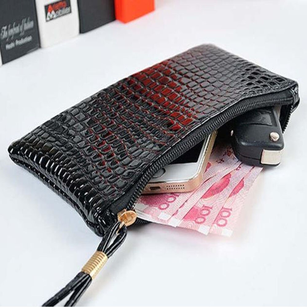 Portefeuilles Vrouwen Krokodil Lederen Clutch Handtas Tas Portemonnee Portemonnee Kleine Lederen Vrouwen Portefeuilles Rits Portemonnees Portemonnees #4