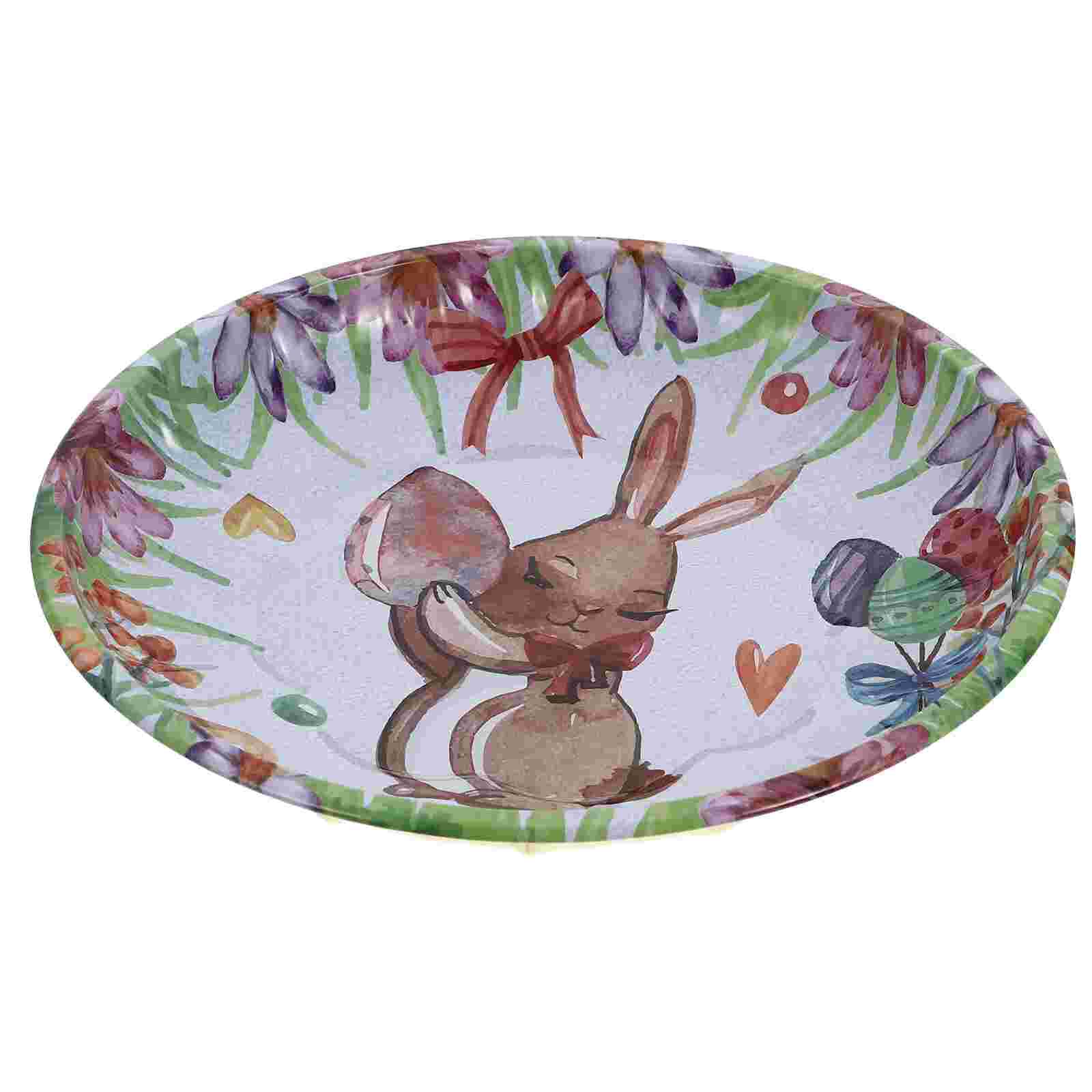 1 Pc Easter Fruit Plate Decorative Nut Tray Multi-function Snack Storage Plate: Nut Rabbit