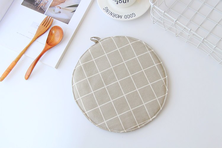 FOURETAW 1 Stück Nette Gelb Grau Baumwolle nordisch Küche Kochen mikrowelle handschuhe backen BBQ topflappen Backofen Handschuhe: J