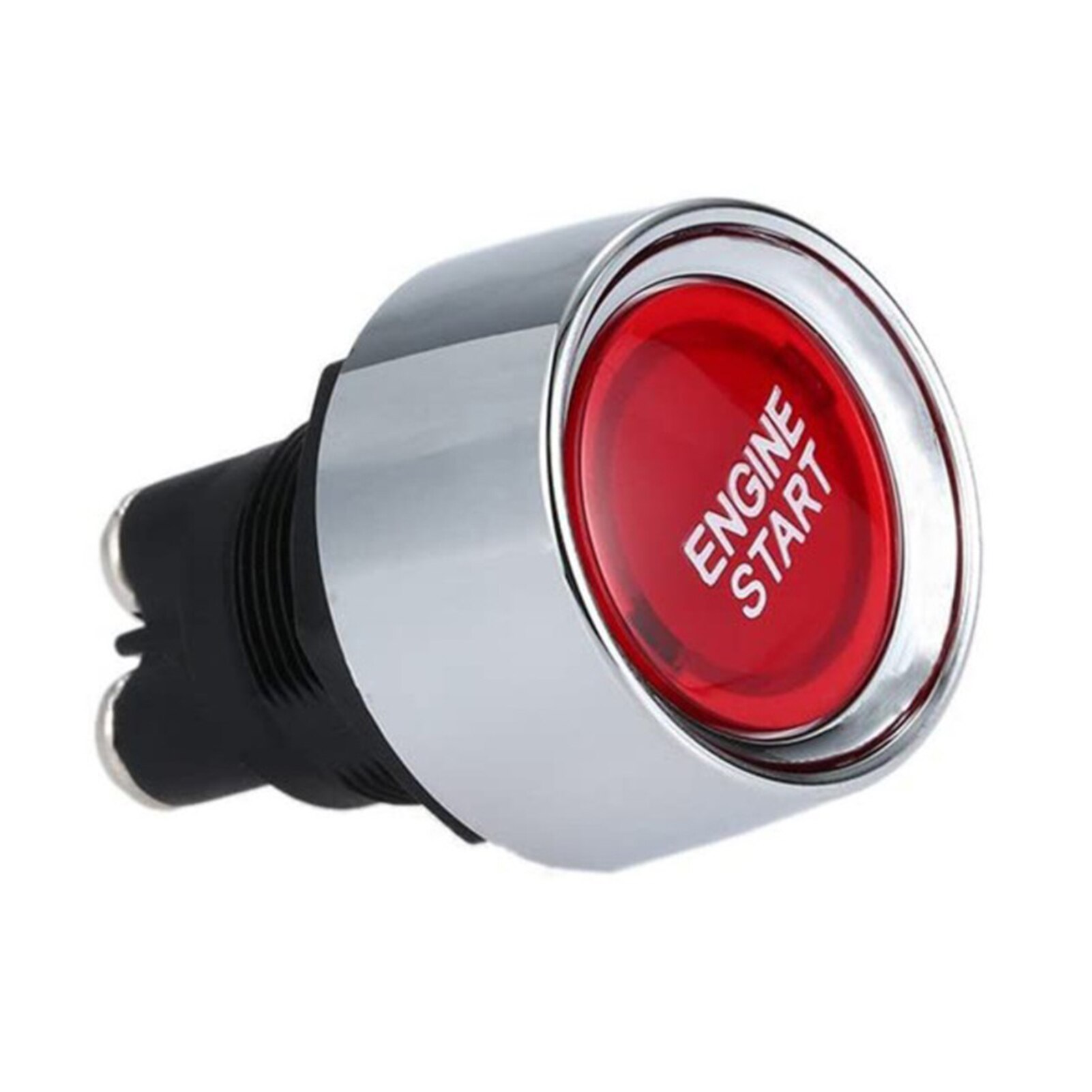 12V 24V Auto Reset LED Switch Car Engine Start Stop Switch Button Car Engine Start Stop Switch Button Trim Cover Car Accessories: Red