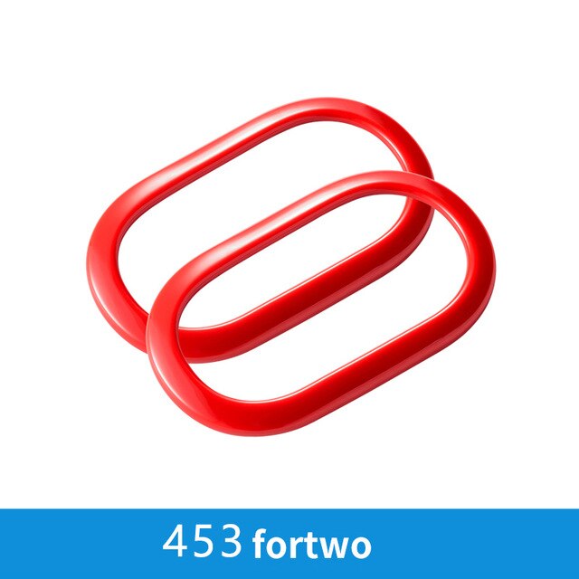 Car inner door bowl Decorative shell cover For Smart Fortwo Forfour 453 car accessories interior styling Modification Sticker: Red-2PCS