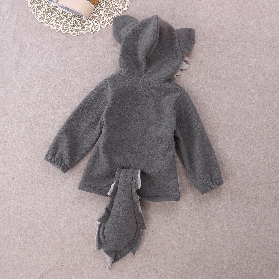 Kleinkind freundlicher Baby Jungen Mädchen Mäntel Nette Karikatur Ebene Schwänze Mantel Oberbekleidung Mit Kapuze Jacke 0-4Y