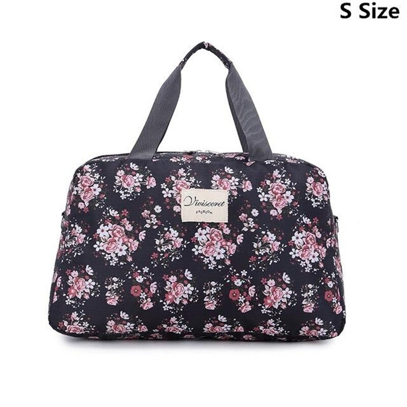 Ruputín-bolsos de viaje para mujer, organizadores de equipaje, bolsa portátil de alta capacidad, artículos plegables, organizadores de viaje, bolso de mano: Black S