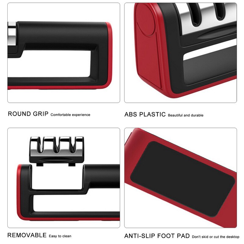 Afilador de cuchillos de corte de diamante multifuncional, piedra de afilar de acero, cuchillos de cocina afilar, amoladora de piedra, herramienta de piedra